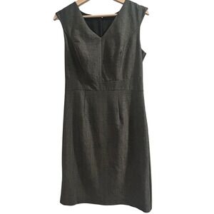 Mossimo Career Dress‎ Sleeveless V-Neck Herringbone Sheath